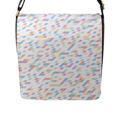 Texture Background Pastel Box Flap Closure Messenger Bag (l)