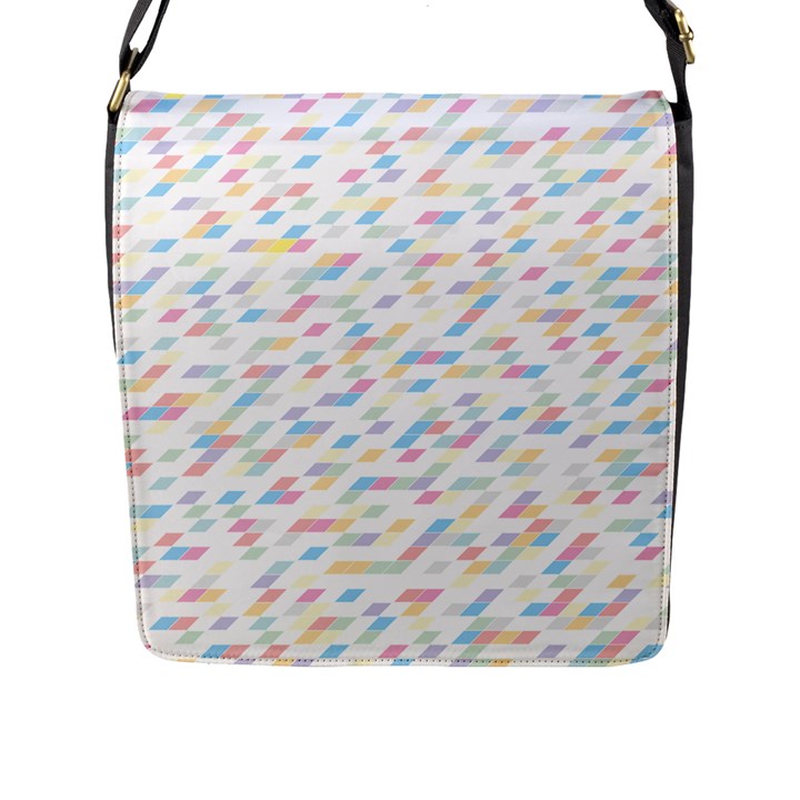 Texture Background Pastel Box Flap Closure Messenger Bag (L)