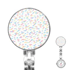 Texture Background Pastel Box Stainless Steel Nurses Watch by HermanTelo