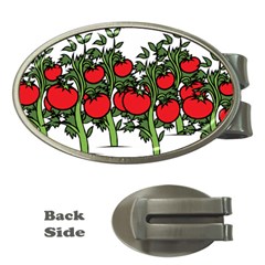 Tomato Garden Vine Plants Red Money Clips (oval)  by HermanTelo