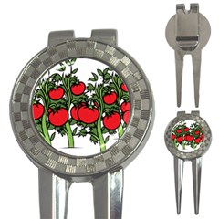 Tomato Garden Vine Plants Red 3-in-1 Golf Divots by HermanTelo