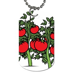 Tomato Garden Vine Plants Red Dog Tag (one Side) by HermanTelo