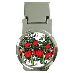 Tomato Garden Vine Plants Red Money Clip Watches