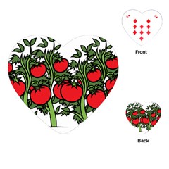 Tomato Garden Vine Plants Red Playing Cards Single Design (heart)