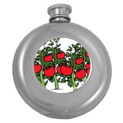 Tomato Garden Vine Plants Red Round Hip Flask (5 Oz)