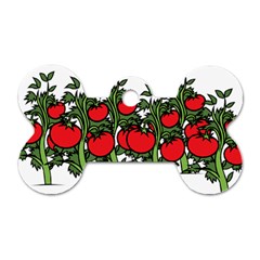 Tomato Garden Vine Plants Red Dog Tag Bone (two Sides) by HermanTelo