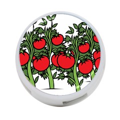 Tomato Garden Vine Plants Red 4-port Usb Hub (two Sides) by HermanTelo