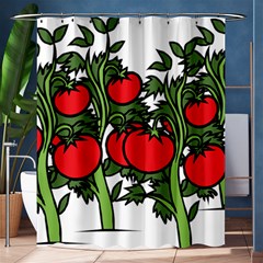 Tomato Garden Vine Plants Red Shower Curtain 60  X 72  (medium) 