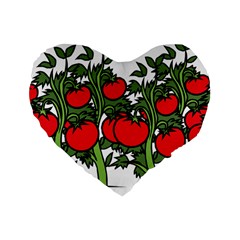 Tomato Garden Vine Plants Red Standard 16  Premium Heart Shape Cushions by HermanTelo