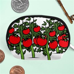 Tomato Garden Vine Plants Red Accessory Pouch (medium) by HermanTelo