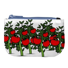 Tomato Garden Vine Plants Red Large Coin Purse by HermanTelo