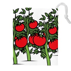 Tomato Garden Vine Plants Red Drawstring Pouch (5xl)