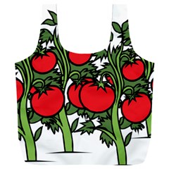 Tomato Garden Vine Plants Red Full Print Recycle Bag (xxl) by HermanTelo