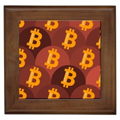 Cryptocurrency Bitcoin Digital Framed Tile by HermanTelo