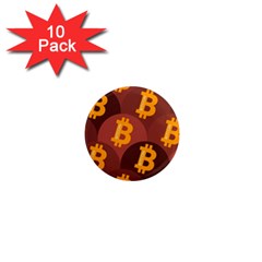 Cryptocurrency Bitcoin Digital 1  Mini Magnet (10 Pack)  by HermanTelo