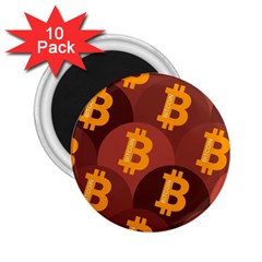 Cryptocurrency Bitcoin Digital 2 25  Magnets (10 Pack)  by HermanTelo