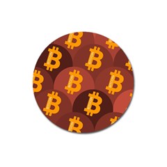 Cryptocurrency Bitcoin Digital Magnet 3  (round) by HermanTelo