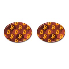 Cryptocurrency Bitcoin Digital Cufflinks (oval) by HermanTelo