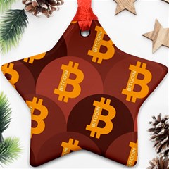 Cryptocurrency Bitcoin Digital Star Ornament (two Sides)