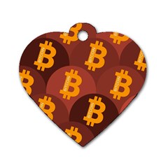 Cryptocurrency Bitcoin Digital Dog Tag Heart (one Side) by HermanTelo