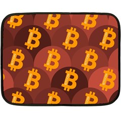 Cryptocurrency Bitcoin Digital Double Sided Fleece Blanket (mini)  by HermanTelo