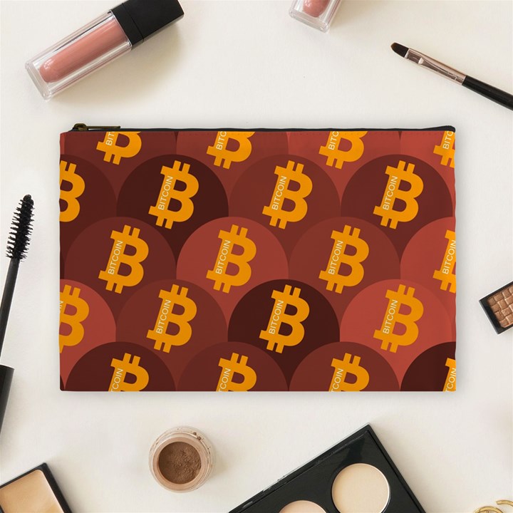 Cryptocurrency Bitcoin Digital Cosmetic Bag (Large)