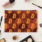 Cryptocurrency Bitcoin Digital Cosmetic Bag (Large) Back