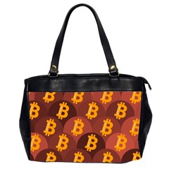 Cryptocurrency Bitcoin Digital Oversize Office Handbag (2 Sides) by HermanTelo