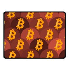 Cryptocurrency Bitcoin Digital Double Sided Fleece Blanket (small)  by HermanTelo