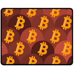 Cryptocurrency Bitcoin Digital Double Sided Fleece Blanket (medium) 