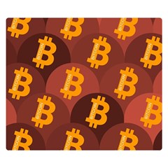 Cryptocurrency Bitcoin Digital Double Sided Flano Blanket (small)  by HermanTelo