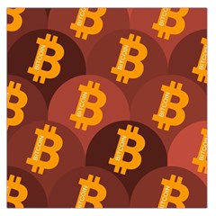 Cryptocurrency Bitcoin Digital Large Satin Scarf (square) by HermanTelo