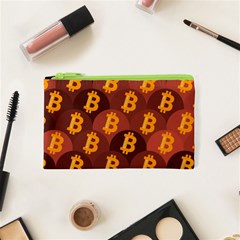 Cryptocurrency Bitcoin Digital Cosmetic Bag (xs) by HermanTelo