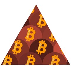 Cryptocurrency Bitcoin Digital Wooden Puzzle Triangle by HermanTelo