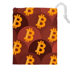 Cryptocurrency Bitcoin Digital Drawstring Pouch (4xl) by HermanTelo