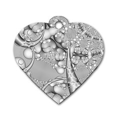 Illustrations Entwine Fractals Dog Tag Heart (two Sides)