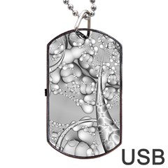 Illustrations Entwine Fractals Dog Tag Usb Flash (one Side) by HermanTelo