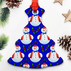 Seamless Snow Cool Christmas Tree Ornament (two Sides)