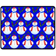 Seamless Snow Cool Double Sided Fleece Blanket (medium)  by HermanTelo