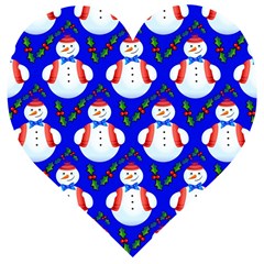 Seamless Snow Cool Wooden Puzzle Heart