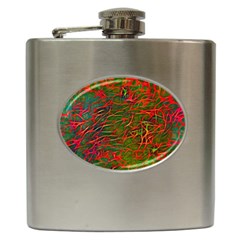 Background Pattern Texture Hip Flask (6 Oz)