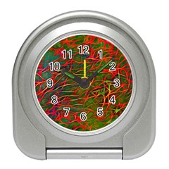 Background Pattern Texture Travel Alarm Clock