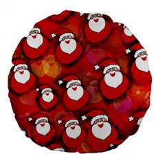 Santa Clause Large 18  Premium Round Cushions by HermanTelo