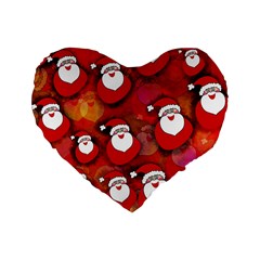 Santa Clause Standard 16  Premium Heart Shape Cushions by HermanTelo