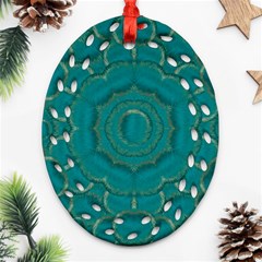 Over The Calm Sea Is The Most Beautiful Star Ornament (oval Filigree) by pepitasart