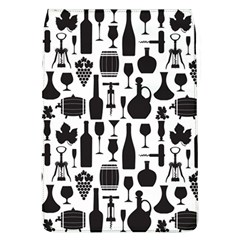 Wine Pattern Black White Removable Flap Cover (l) by Vaneshart