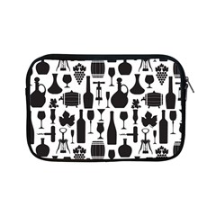 Wine Pattern Black White Apple Ipad Mini Zipper Cases by Vaneshart