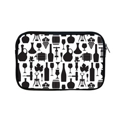 Wine Pattern Black White Apple Macbook Pro 13  Zipper Case by Vaneshart