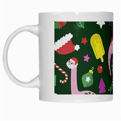 Colorful Funny Christmas Pattern White Mugs