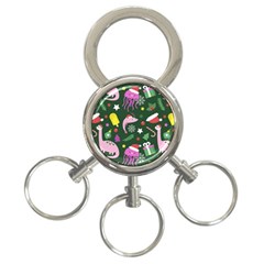 Colorful Funny Christmas Pattern 3-ring Key Chain by Vaneshart